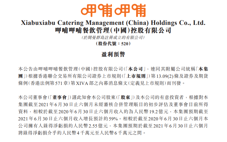 高层持续动荡！呷哺呷哺：预计上半年净亏损4000万元~6000万元